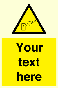 Custom warning barrier